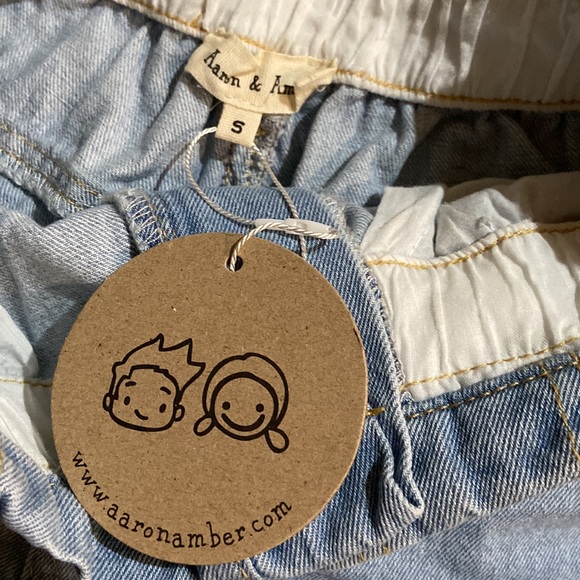 High Waist ”paper bag” denim shorts - Picture 5 of 5